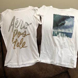 2 Aeropostale graphic T-shirt